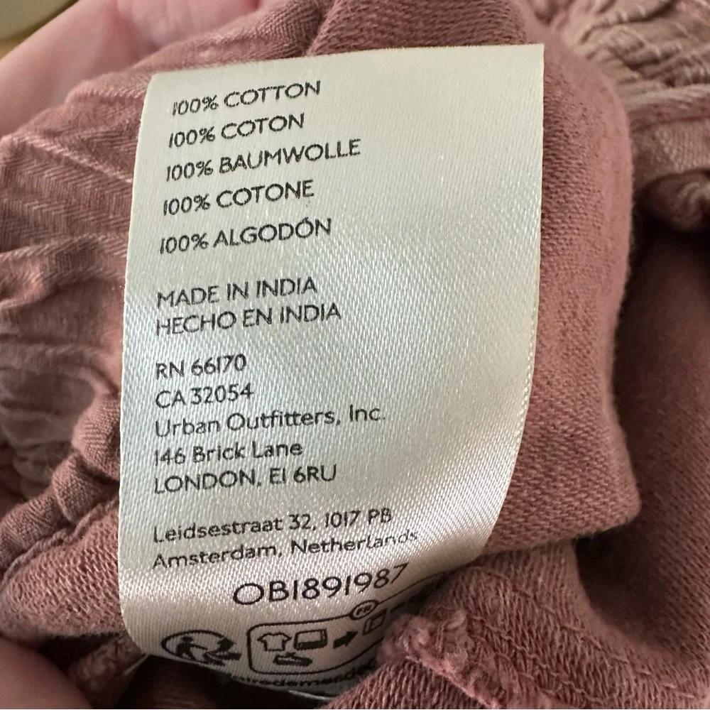 Free People Ride Out Barrel Moto Pants Pink Terracotta Canyon Sunset SZ S - Picture 8 of 8